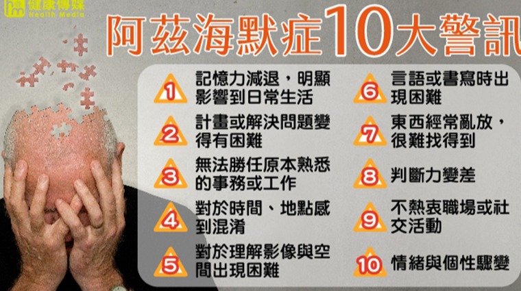 阿茲海默症10大警訊 阿茲海默症10大警訊