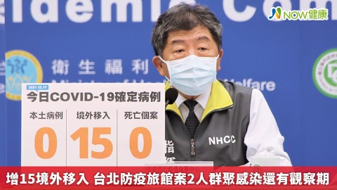 增15境外移入 台北防疫旅館案2人群聚感染還有觀察期