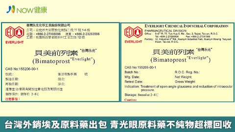 台灣外銷埃及原料藥出包 青光眼原料藥不純物超標回收