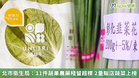 北市衛生局：11件蔬果農藥殘留超標 2量販店蔬菜上榜