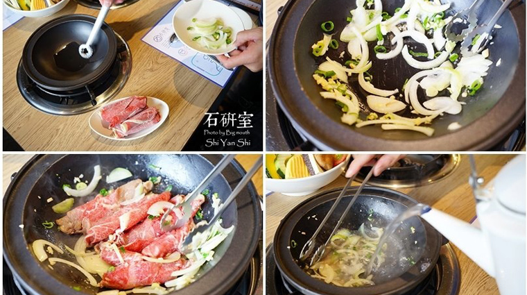 石研室的火鍋湯底會先用肉片爆香,品嚐起來更鮮甜,另外還提供了啤酒麻油雞鍋等特殊鍋物供消費者選擇。(圖/業者提供) 石研室的火鍋湯底會先用肉片爆香,品嚐起來更鮮甜,另外還提供了啤酒麻油雞鍋等特殊鍋物供消費者選擇。(圖/業者提供)